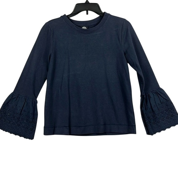 bobeau Tops - Bobeau Long Sleeve Eyelet Sleeve Blouse Womens Size XSP Dark Blue
